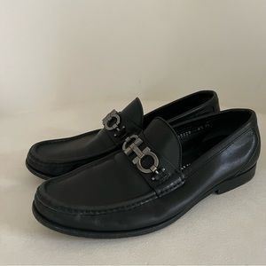 Men’s Salvatore Ferragamo Black Leather Loafer 36.5